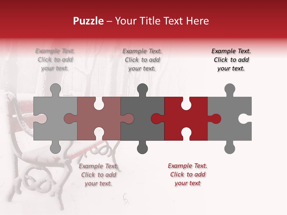 Background Red Frozen PowerPoint Template