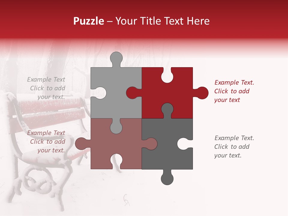 Background Red Frozen PowerPoint Template