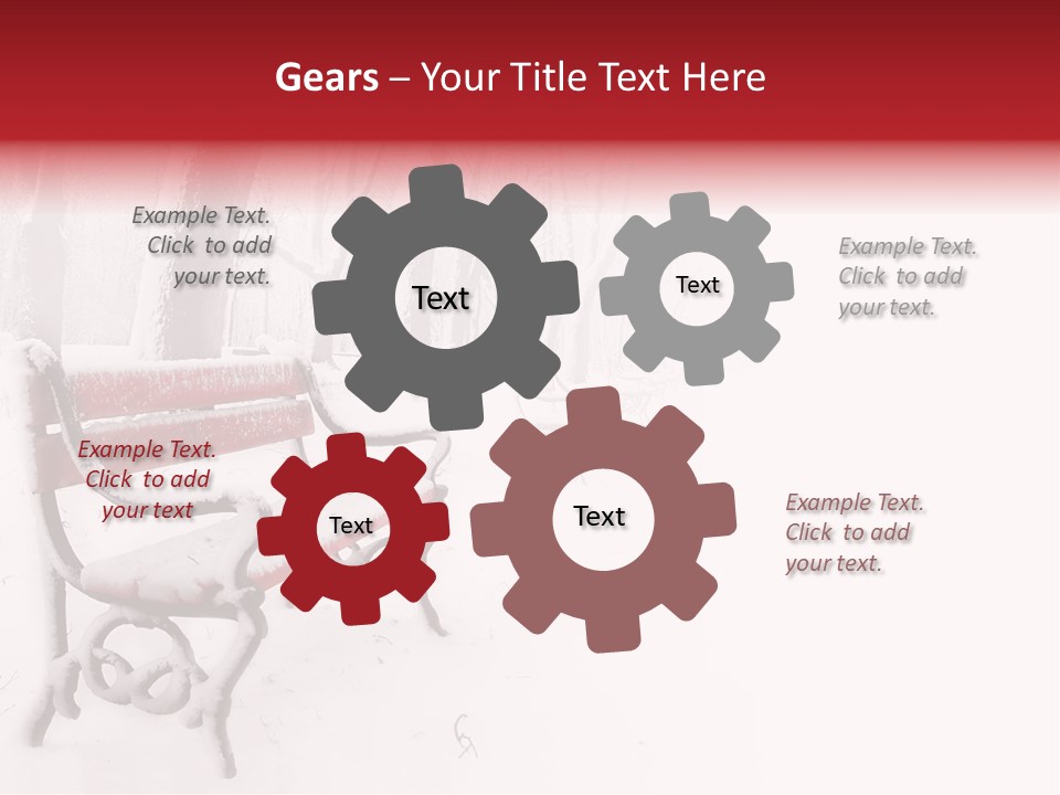 Background Red Frozen PowerPoint Template