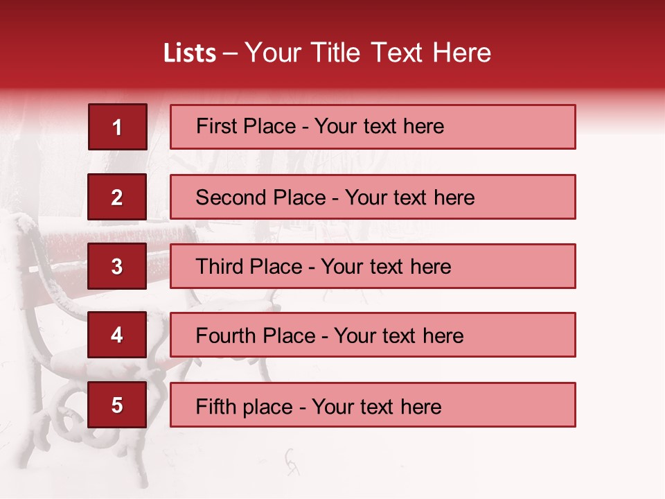 Background Red Frozen PowerPoint Template