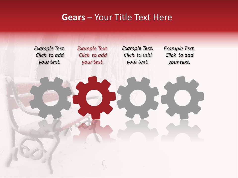 Background Red Frozen PowerPoint Template