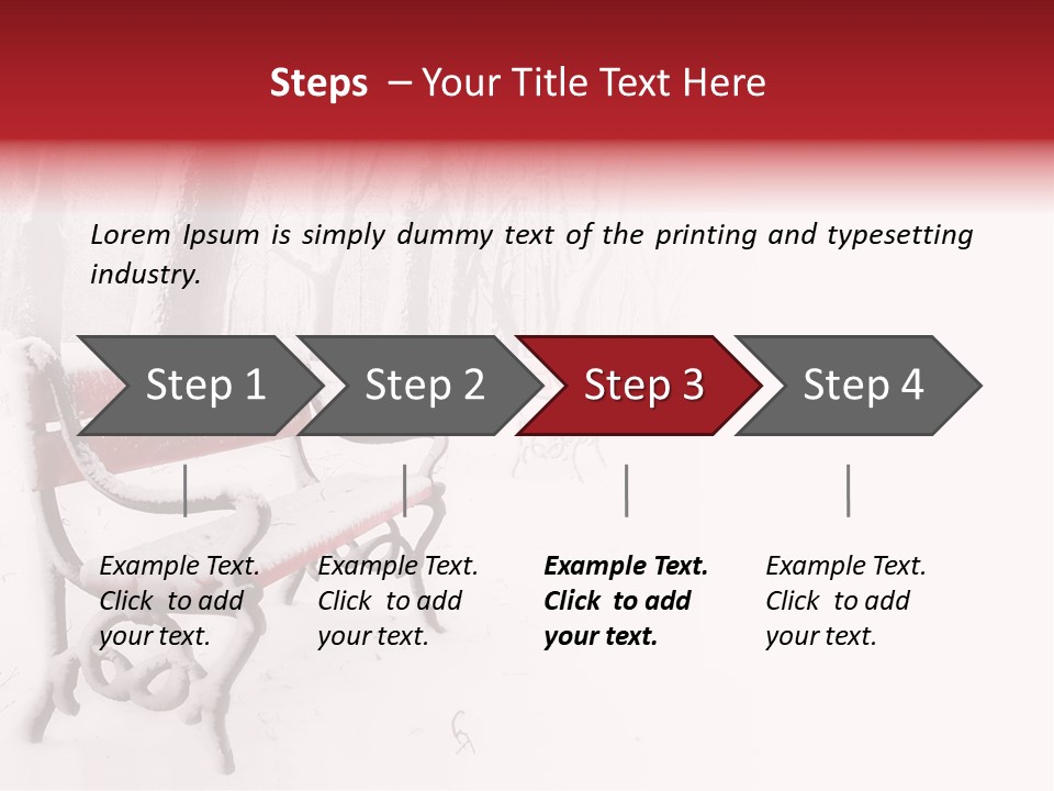 Background Red Frozen PowerPoint Template