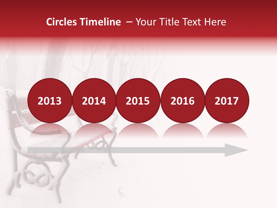 Background Red Frozen PowerPoint Template