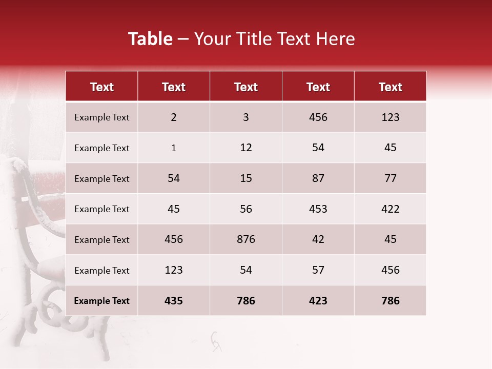 Background Red Frozen PowerPoint Template