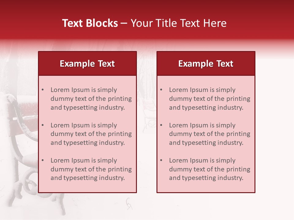 Background Red Frozen PowerPoint Template