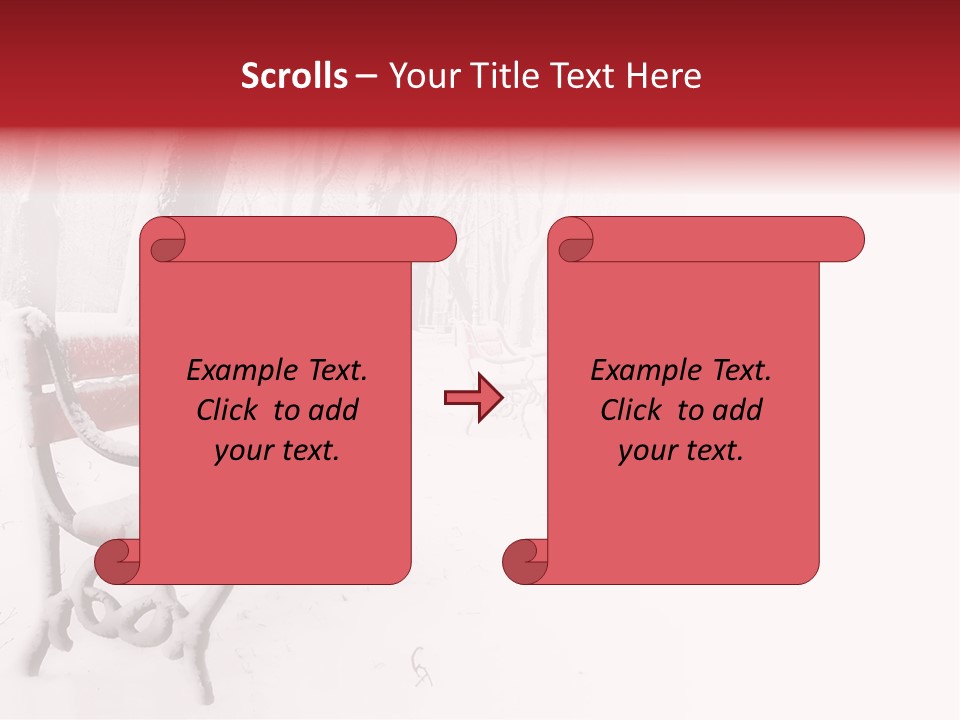 Background Red Frozen PowerPoint Template