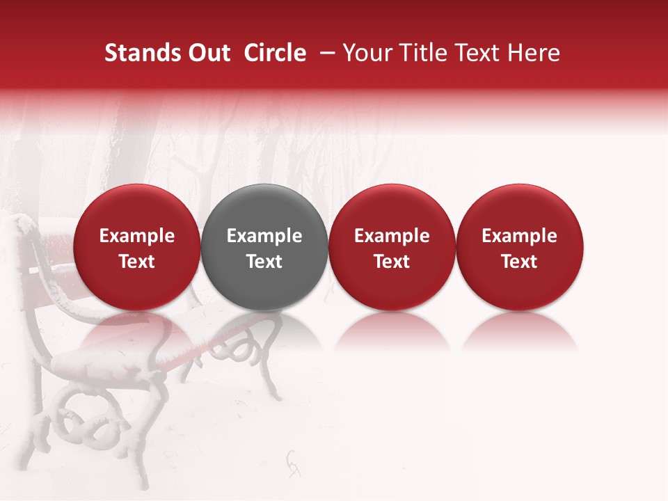 Background Red Frozen PowerPoint Template