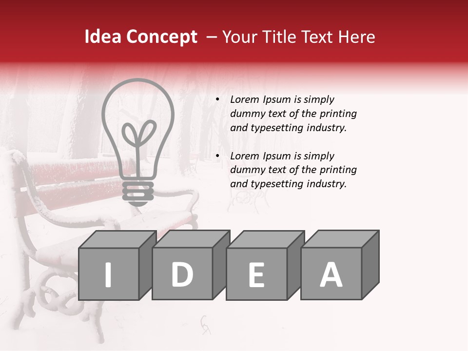 Background Red Frozen PowerPoint Template