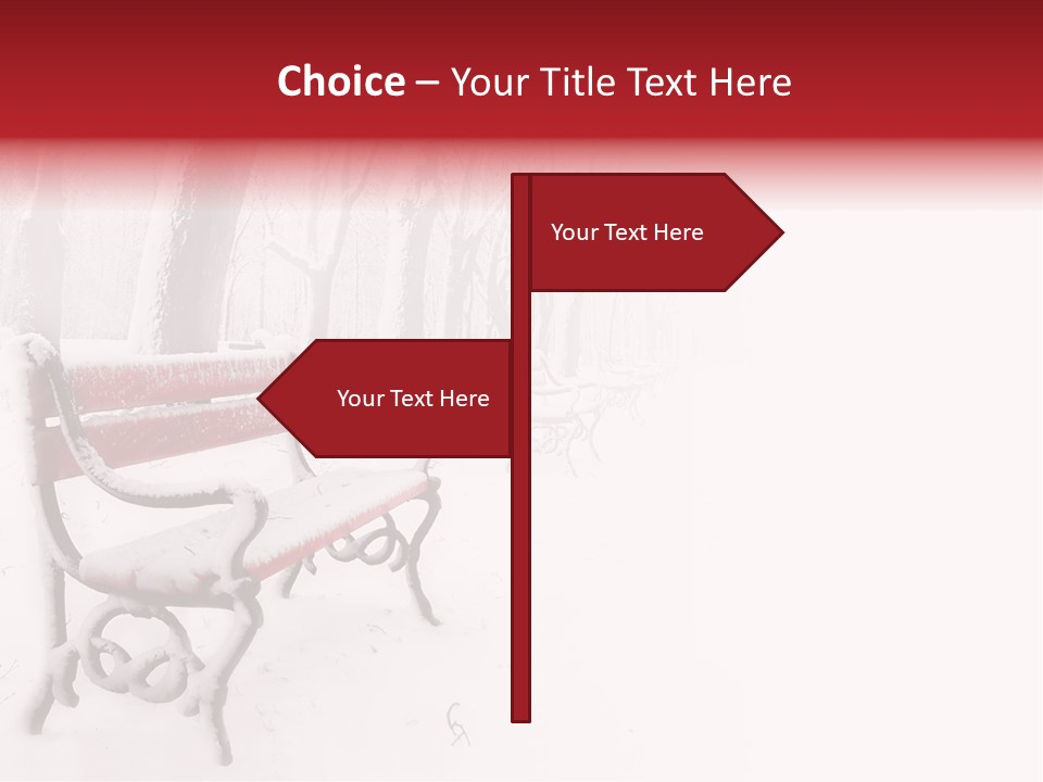 Background Red Frozen PowerPoint Template