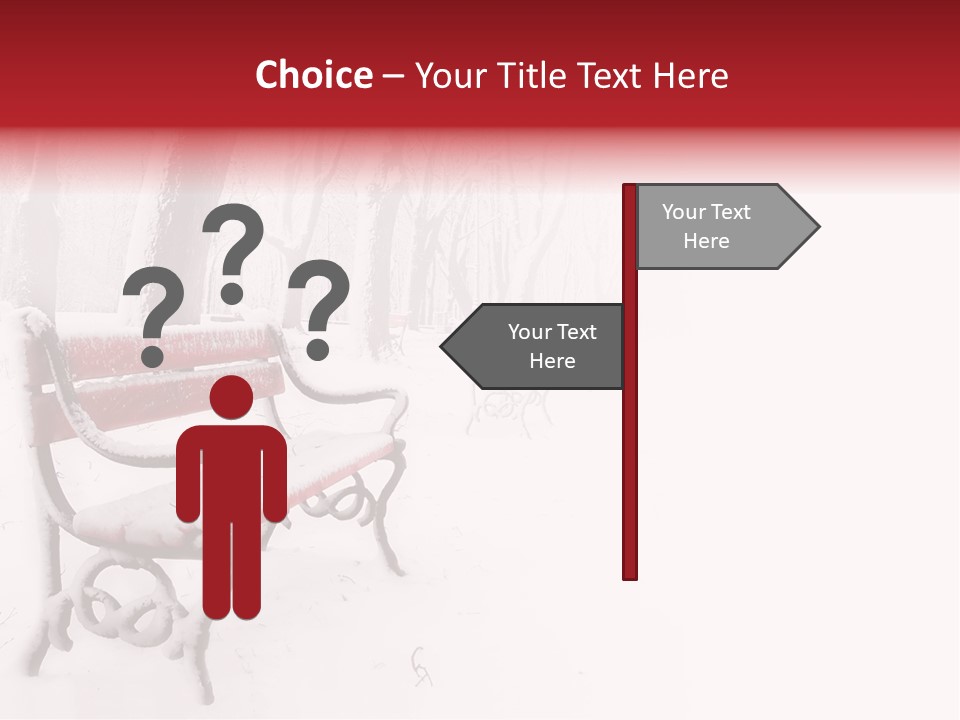 Background Red Frozen PowerPoint Template