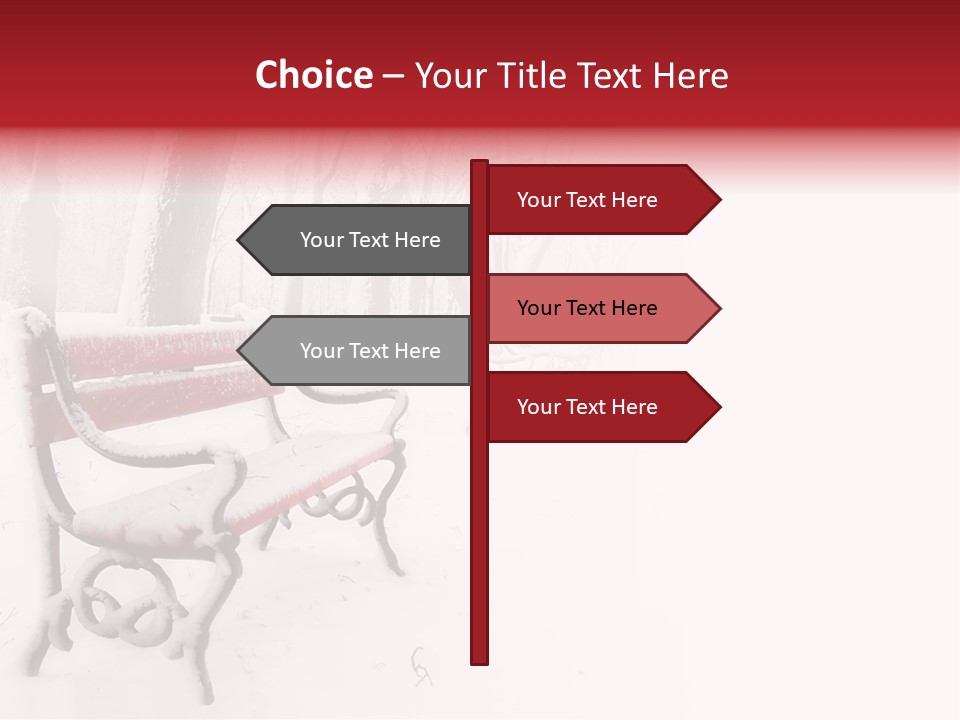 Background Red Frozen PowerPoint Template