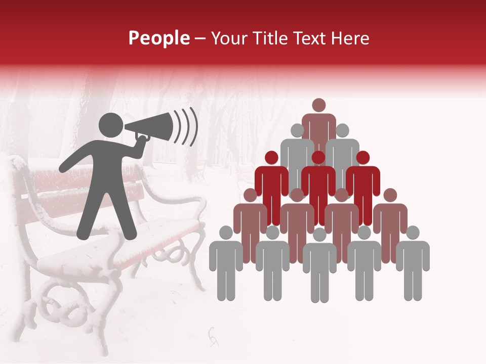 Background Red Frozen PowerPoint Template