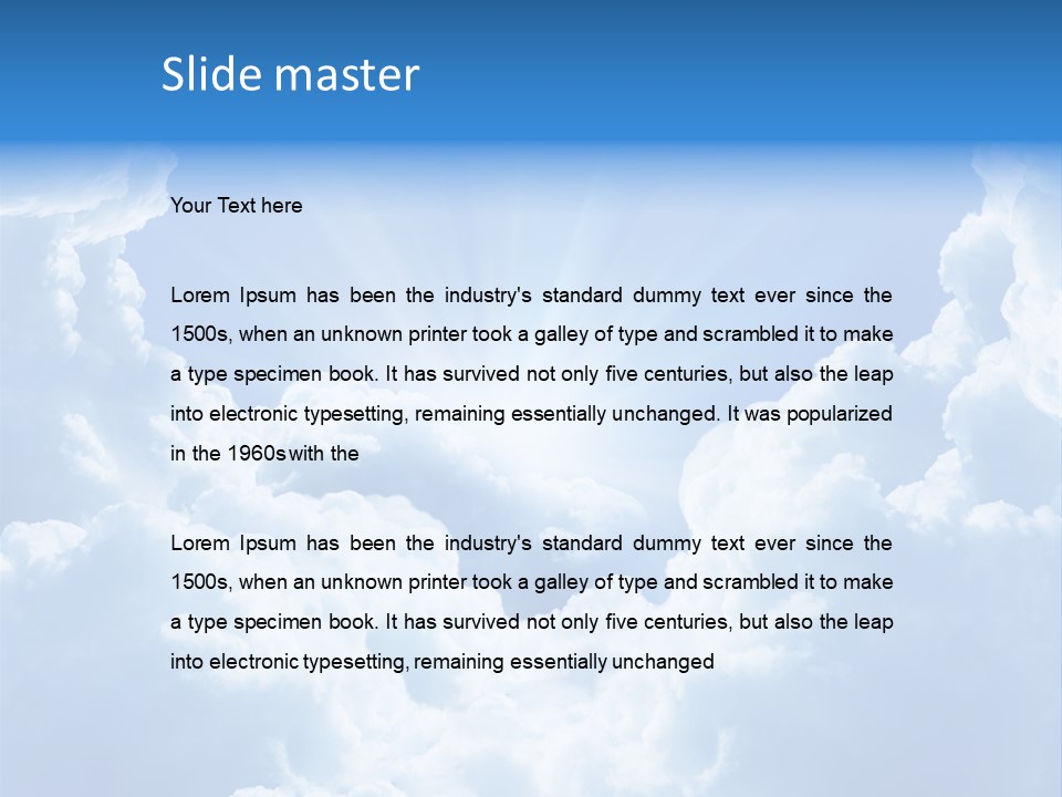 Cloudscape Awe Overcast PowerPoint Template