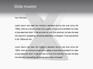 Clear Alphabet Single PowerPoint Template