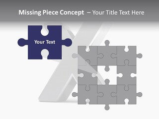 Clear Alphabet Single PowerPoint Template