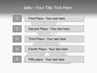 Clear Alphabet Single PowerPoint Template