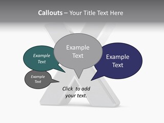 Clear Alphabet Single PowerPoint Template