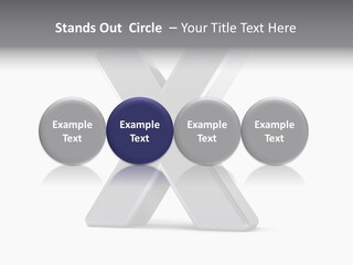 Clear Alphabet Single PowerPoint Template