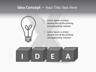 Clear Alphabet Single PowerPoint Template