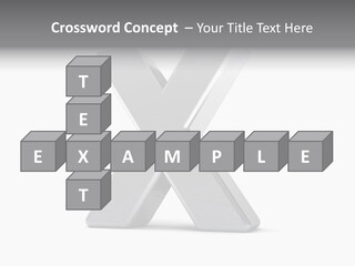 Clear Alphabet Single PowerPoint Template
