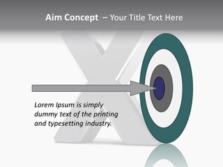 Clear Alphabet Single PowerPoint Template