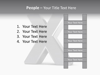 Clear Alphabet Single PowerPoint Template