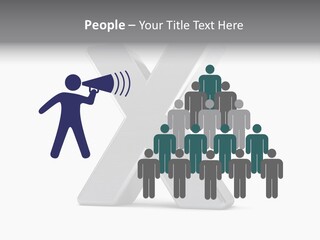 Clear Alphabet Single PowerPoint Template
