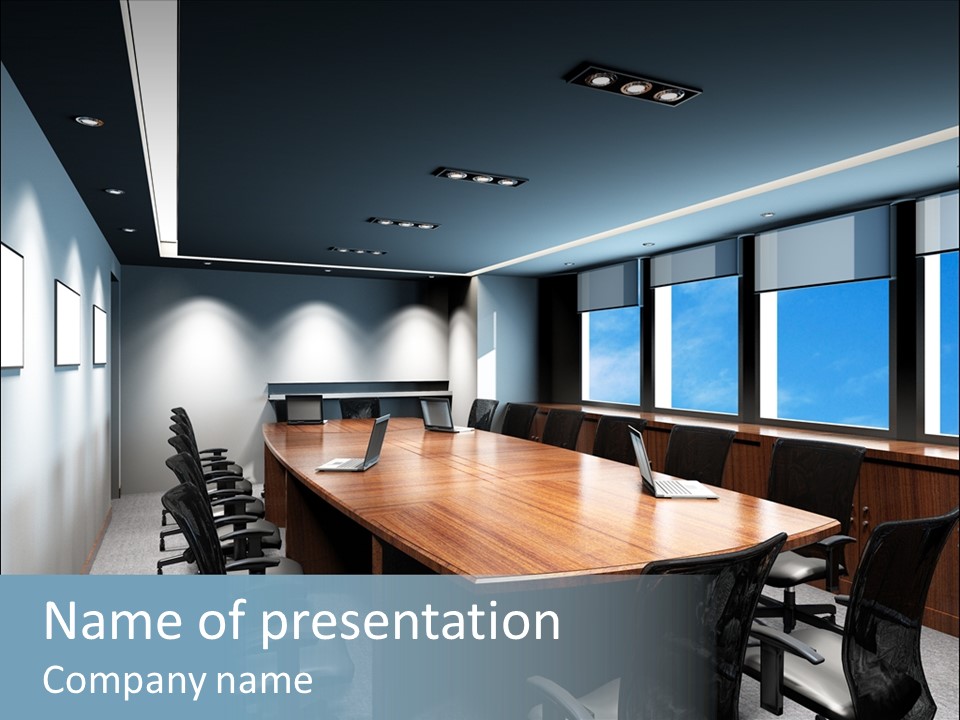 Board Discussion Interior PowerPoint Template