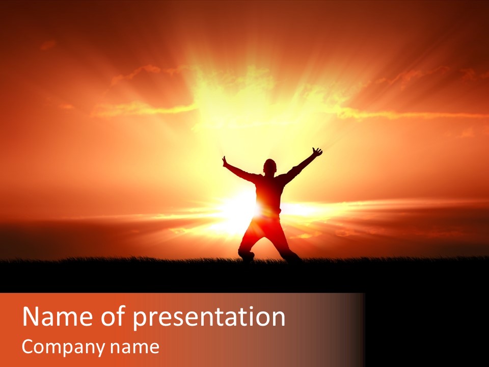 Black Horizontal Red PowerPoint Template