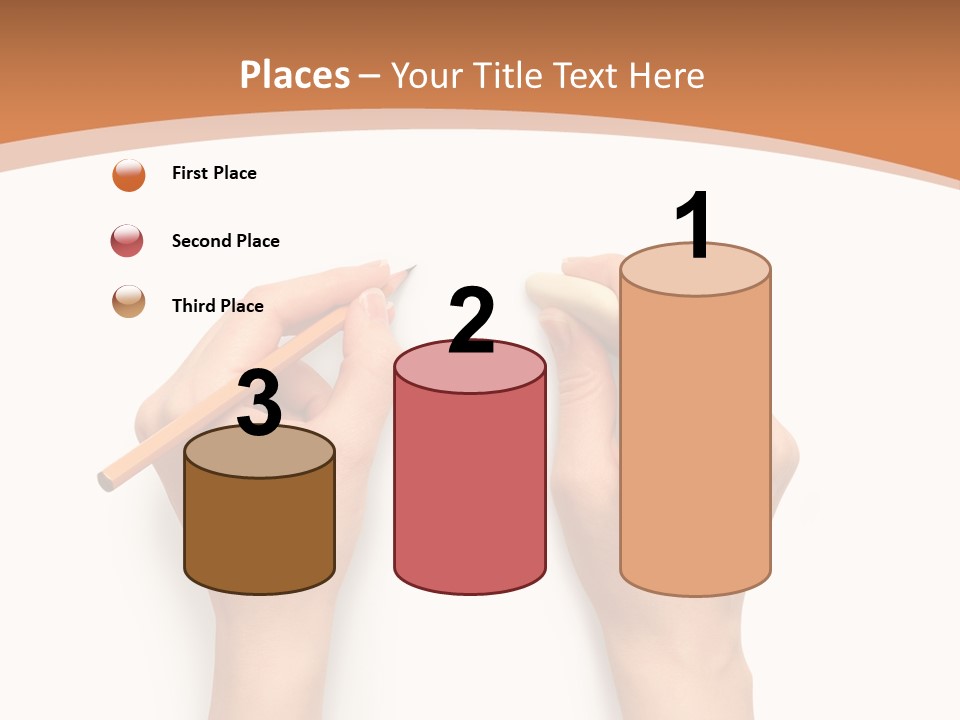Showing Hand Erasing PowerPoint Template