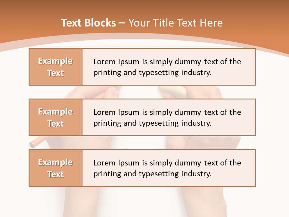 Showing Hand Erasing PowerPoint Template