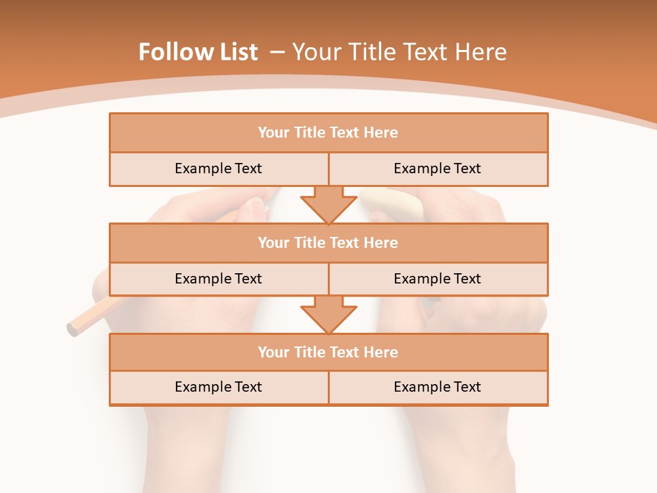 Showing Hand Erasing PowerPoint Template