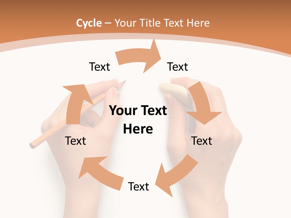 Showing Hand Erasing PowerPoint Template