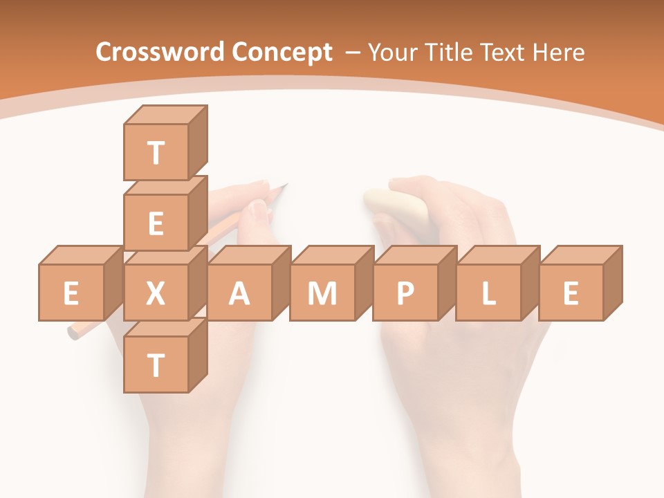 Showing Hand Erasing PowerPoint Template