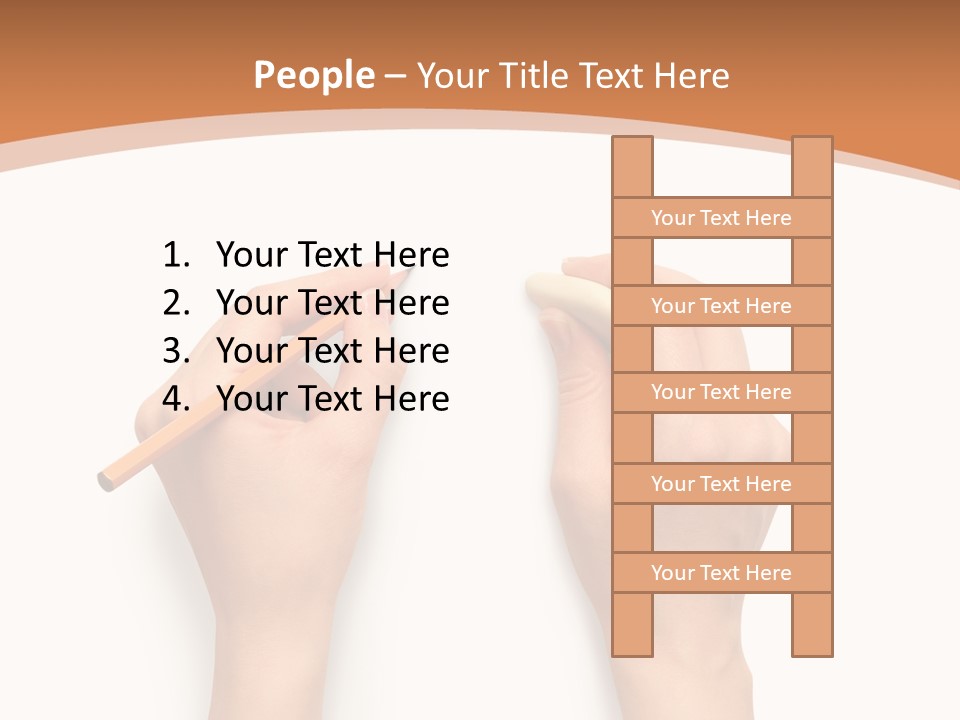 Showing Hand Erasing PowerPoint Template