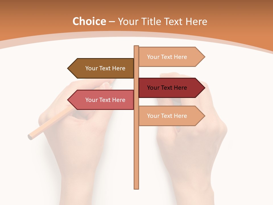 Showing Hand Erasing PowerPoint Template