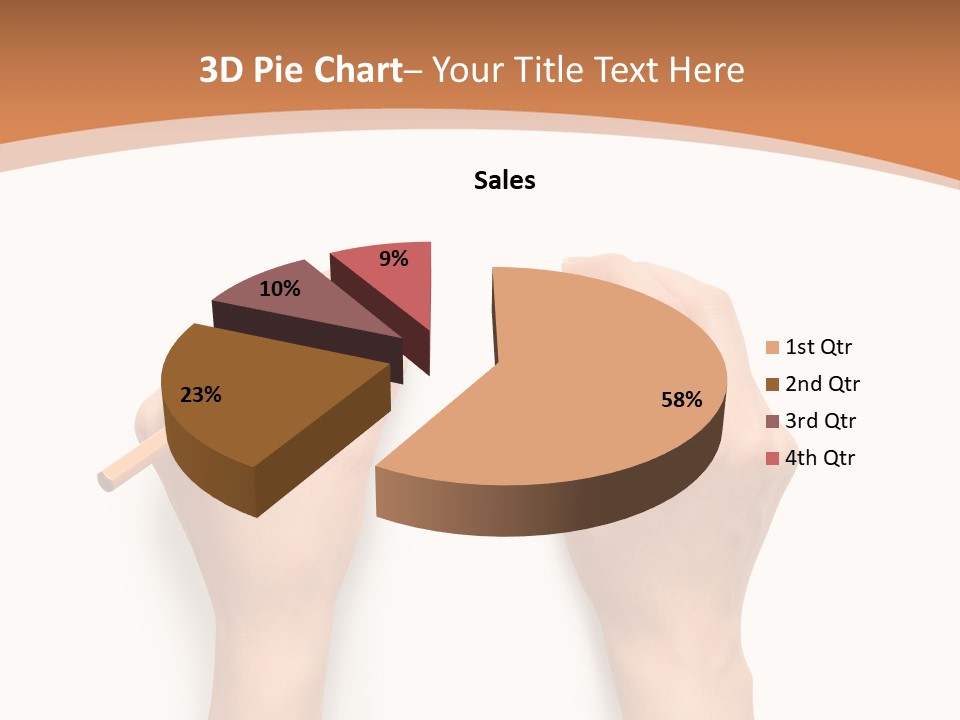 Showing Hand Erasing PowerPoint Template