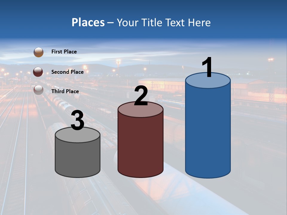 Freighttrain Sunrise Move PowerPoint Template