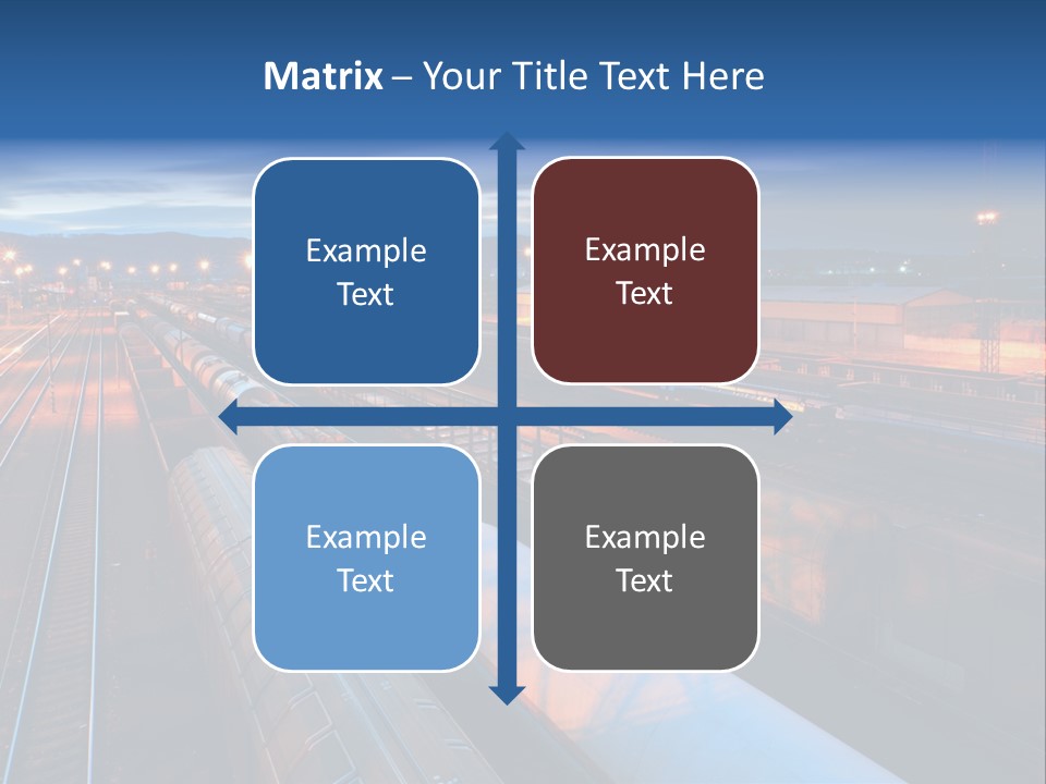 Freighttrain Sunrise Move PowerPoint Template
