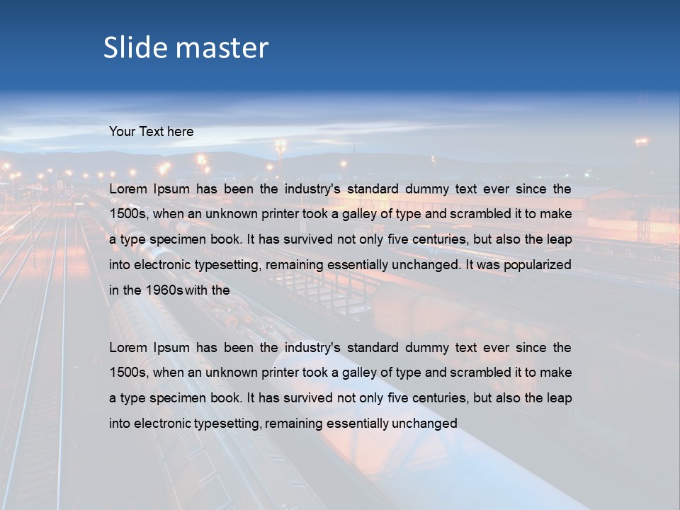 Freighttrain Sunrise Move PowerPoint Template