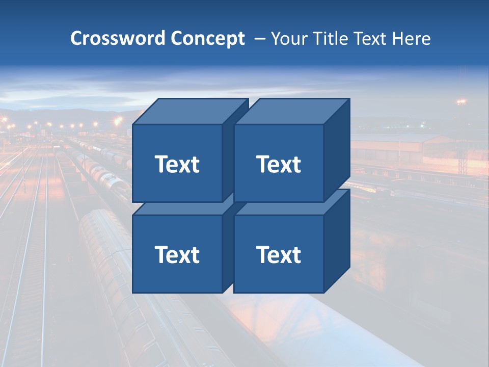 Freighttrain Sunrise Move PowerPoint Template