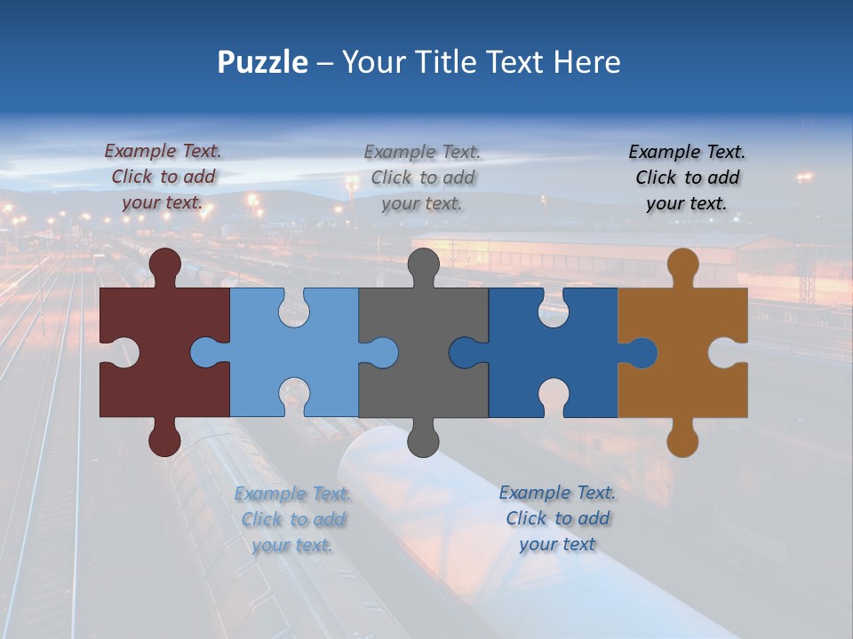 Freighttrain Sunrise Move PowerPoint Template