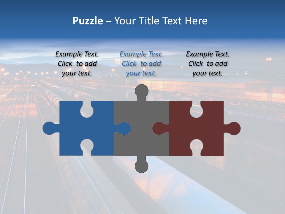 Freighttrain Sunrise Move PowerPoint Template