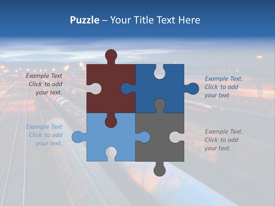 Freighttrain Sunrise Move PowerPoint Template