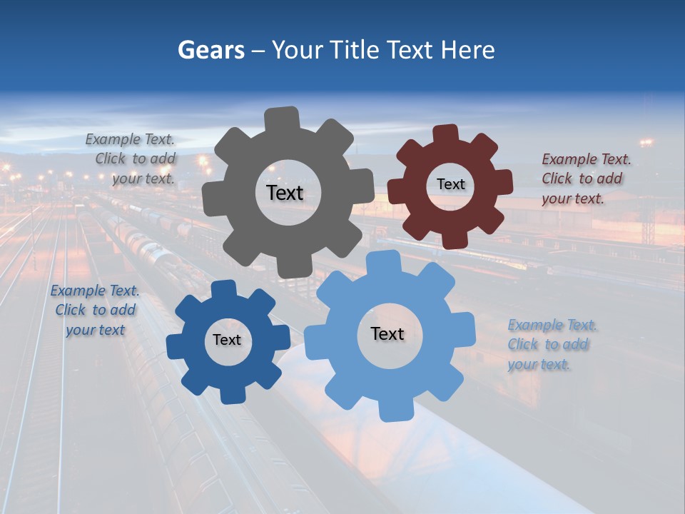 Freighttrain Sunrise Move PowerPoint Template