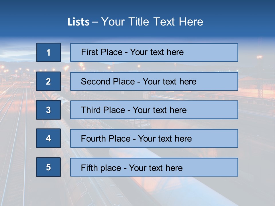 Freighttrain Sunrise Move PowerPoint Template