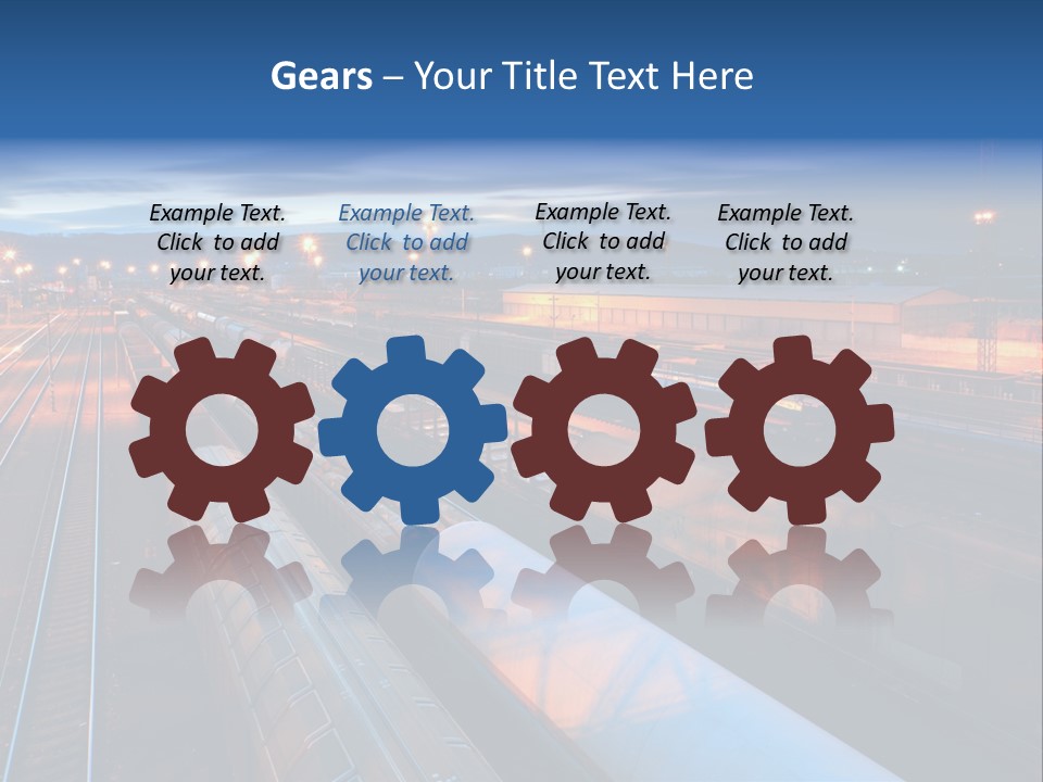 Freighttrain Sunrise Move PowerPoint Template