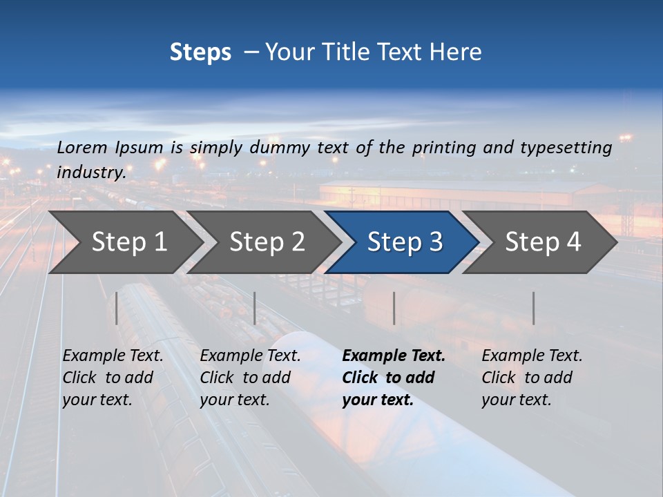 Freighttrain Sunrise Move PowerPoint Template