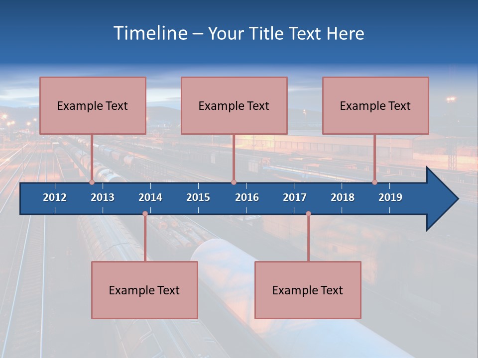 Freighttrain Sunrise Move PowerPoint Template