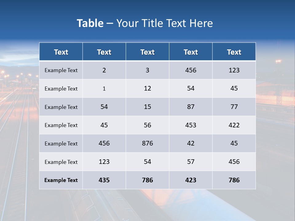 Freighttrain Sunrise Move PowerPoint Template